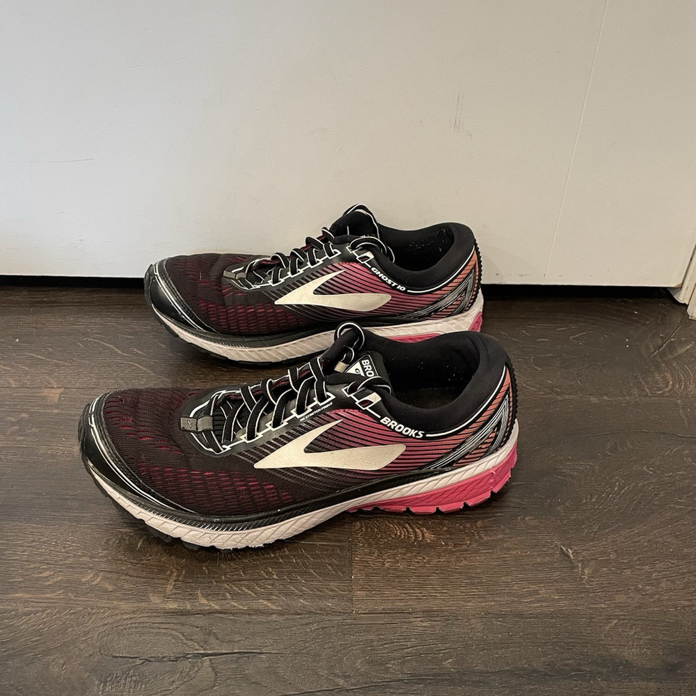 Brooks Ghost 10 Black/Pink 1202461B067 Running Shoes Women's Sneakers Size 9.5 B - Picture 6 of 10